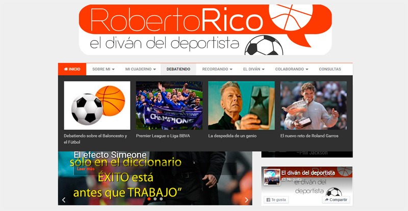 Roberto Rico y el diván del deportista